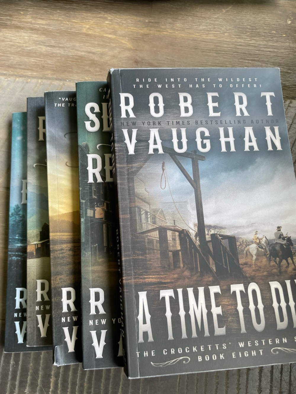 Lot of 5 Robert Vaughan Western Paperback Book Collection | Action & Adventure ✨